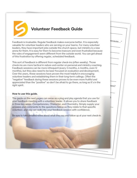 Volunteer Feedback Guide | Derek Sanford